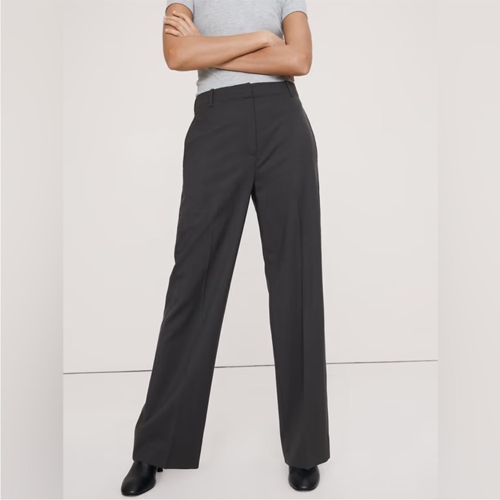 NEW! Banana Republic High-Rise Modern Straight Italian Wool Pant 🖤